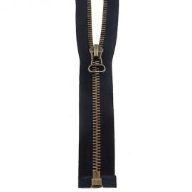 Metal zipper antique brass